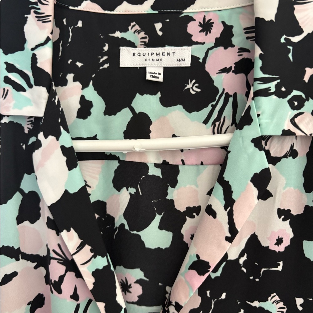 Equipment Brand Patterned Button Down Blouse. Euc. - image 2